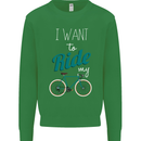 I Want to Ride My Bike Cycling Cyclist Kids Sweatshirt Jumper Irish Green