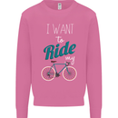 I Want to Ride My Bike Cycling Cyclist Mens Sweatshirt Jumper Azalea
