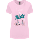 I Want to Ride My Bike Cycling Cyclist Womens Wider Cut T-Shirt Light Pink