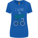 I Want to Ride My Bike Cycling Cyclist Womens Wider Cut T-Shirt Royal Blue