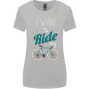 I Want to Ride My Bike Cycling Cyclist Womens Wider Cut T-Shirt Sports Grey