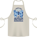 I Wear Blue For Autism Butterfly Autistic Cotton Apron 100% Organic Natural