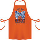 I Wear Blue For Autism Butterfly Autistic Cotton Apron 100% Organic Orange