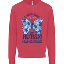 I Wear Blue For Autism Butterfly Autistic Kids Sweatshirt Jumper Heliconia
