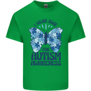 I Wear Blue For Autism Butterfly Autistic Kids T-Shirt Childrens Irish Green