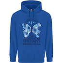 I Wear Blue For Autism Butterfly Autistic Mens 80% Cotton Hoodie Royal Blue