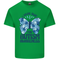 I Wear Blue For Autism Butterfly Autistic Mens Cotton T-Shirt Tee Top Irish Green