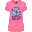 I Wear Blue For Autism Butterfly Autistic Womens Wider Cut T-Shirt Azalea