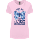 I Wear Blue For Autism Butterfly Autistic Womens Wider Cut T-Shirt Light Pink