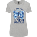 I Wear Blue For Autism Butterfly Autistic Womens Wider Cut T-Shirt Sports Grey