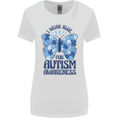 I Wear Blue For Autism Butterfly Autistic Womens Wider Cut T-Shirt White