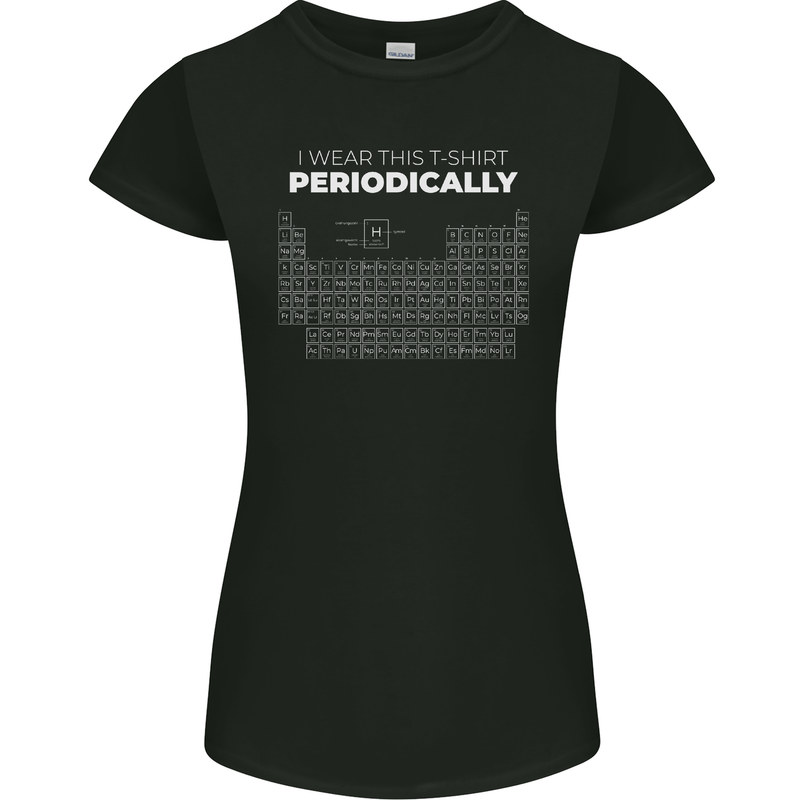 I Wear This Periodically Funny Geek Nerd Womens Petite Cut T-Shirt Black
