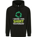 I Wore This Yesterday Funny Environmental Childrens Kids Hoodie Black