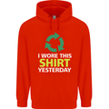 I Wore This Yesterday Funny Environmental Childrens Kids Hoodie Bright Red