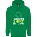 I Wore This Yesterday Funny Environmental Childrens Kids Hoodie Irish Green