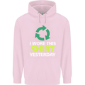I Wore This Yesterday Funny Environmental Childrens Kids Hoodie Light Pink