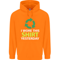 I Wore This Yesterday Funny Environmental Childrens Kids Hoodie Orange