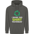 I Wore This Yesterday Funny Environmental Childrens Kids Hoodie Storm Grey