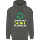 I Wore This Yesterday Funny Environmental Childrens Kids Hoodie Storm Grey