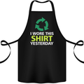 I Wore This Yesterday Funny Environmental Cotton Apron 100% Organic Black