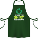 I Wore This Yesterday Funny Environmental Cotton Apron 100% Organic Forest Green