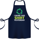 I Wore This Yesterday Funny Environmental Cotton Apron 100% Organic Navy Blue