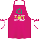 I Wore This Yesterday Funny Environmental Cotton Apron 100% Organic Pink