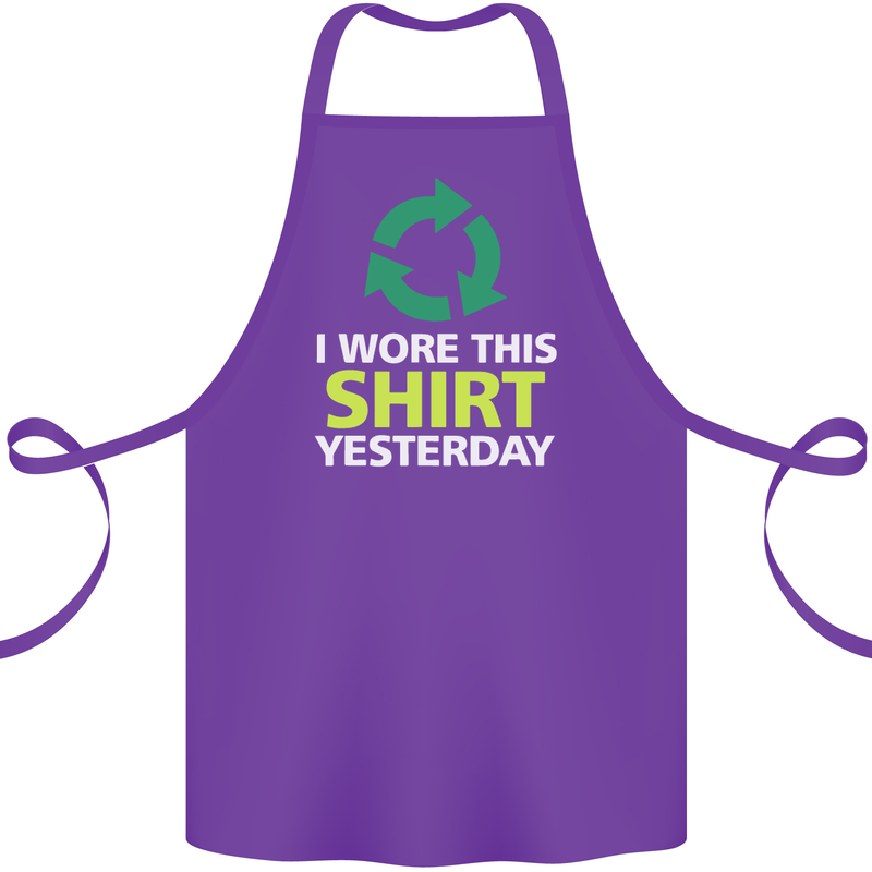 I Wore This Yesterday Funny Environmental Cotton Apron 100% Organic Purple