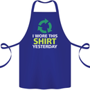 I Wore This Yesterday Funny Environmental Cotton Apron 100% Organic Royal Blue
