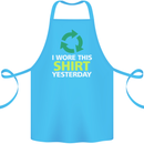 I Wore This Yesterday Funny Environmental Cotton Apron 100% Organic Turquoise