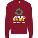 I Wore This Yesterday Funny Environmental Kids Sweatshirt Jumper Red