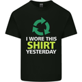 I Wore This Yesterday Funny Environmental Kids T-Shirt Childrens Black