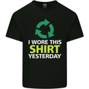 I Wore This Yesterday Funny Environmental Kids T-Shirt Childrens Black