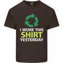 I Wore This Yesterday Funny Environmental Kids T-Shirt Childrens Chocolate