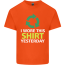 I Wore This Yesterday Funny Environmental Kids T-Shirt Childrens Orange