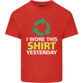 I Wore This Yesterday Funny Environmental Kids T-Shirt Childrens Red