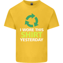 I Wore This Yesterday Funny Environmental Kids T-Shirt Childrens Yellow