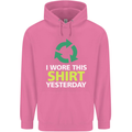 I Wore This Yesterday Funny Environmental Mens 80% Cotton Hoodie Azelea