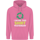 I Wore This Yesterday Funny Environmental Mens 80% Cotton Hoodie Azelea