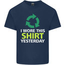 I Wore This Yesterday Funny Environmental Mens Cotton T-Shirt Tee Top Navy Blue