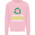 I Wore This Yesterday Funny Environmental Mens Sweatshirt Jumper Light Pink