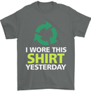 I Wore This Yesterday Funny Environmental Mens T-Shirt Cotton Gildan Charcoal