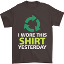 I Wore This Yesterday Funny Environmental Mens T-Shirt Cotton Gildan Dark Chocolate