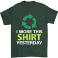 I Wore This Yesterday Funny Environmental Mens T-Shirt Cotton Gildan Forest Green