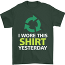 I Wore This Yesterday Funny Environmental Mens T-Shirt Cotton Gildan Forest Green