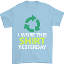 I Wore This Yesterday Funny Environmental Mens T-Shirt Cotton Gildan Light Blue