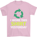 I Wore This Yesterday Funny Environmental Mens T-Shirt Cotton Gildan Light Pink