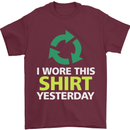 I Wore This Yesterday Funny Environmental Mens T-Shirt Cotton Gildan Maroon