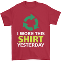 I Wore This Yesterday Funny Environmental Mens T-Shirt Cotton Gildan Red