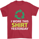 I Wore This Yesterday Funny Environmental Mens T-Shirt Cotton Gildan Red